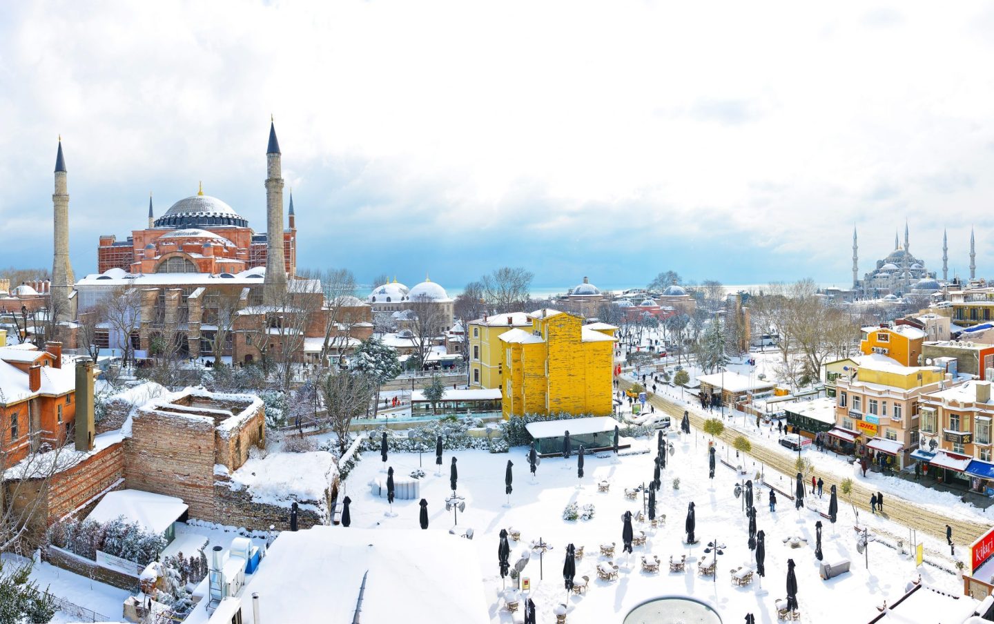 Nieve en Estambul