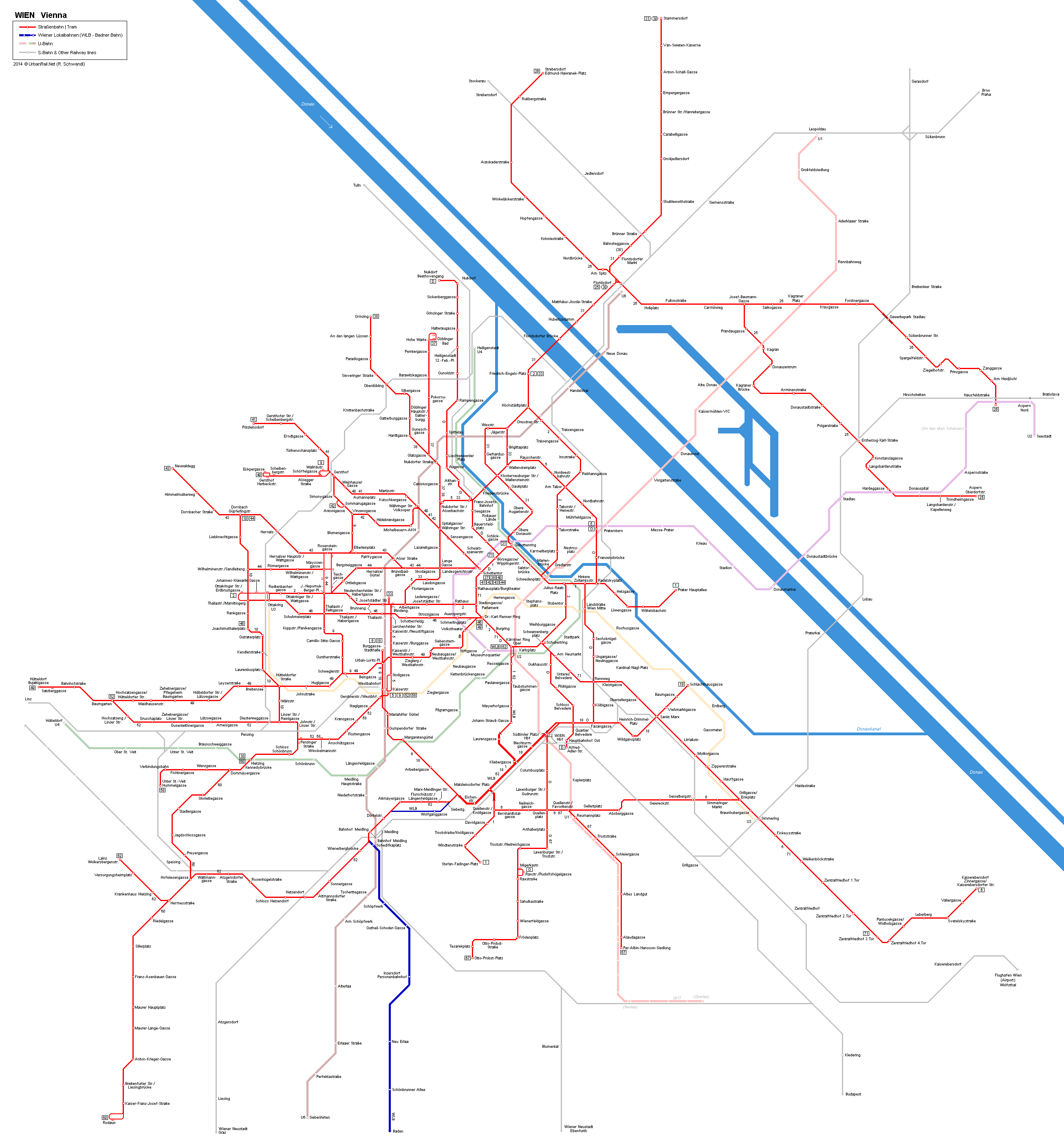 Mapa del Tranvía de Viena
