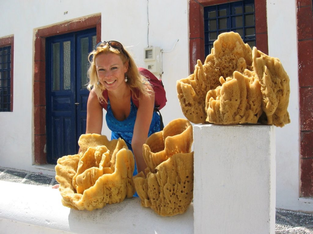 Shopping in Greece can be really exotic - natural sponge from the sea