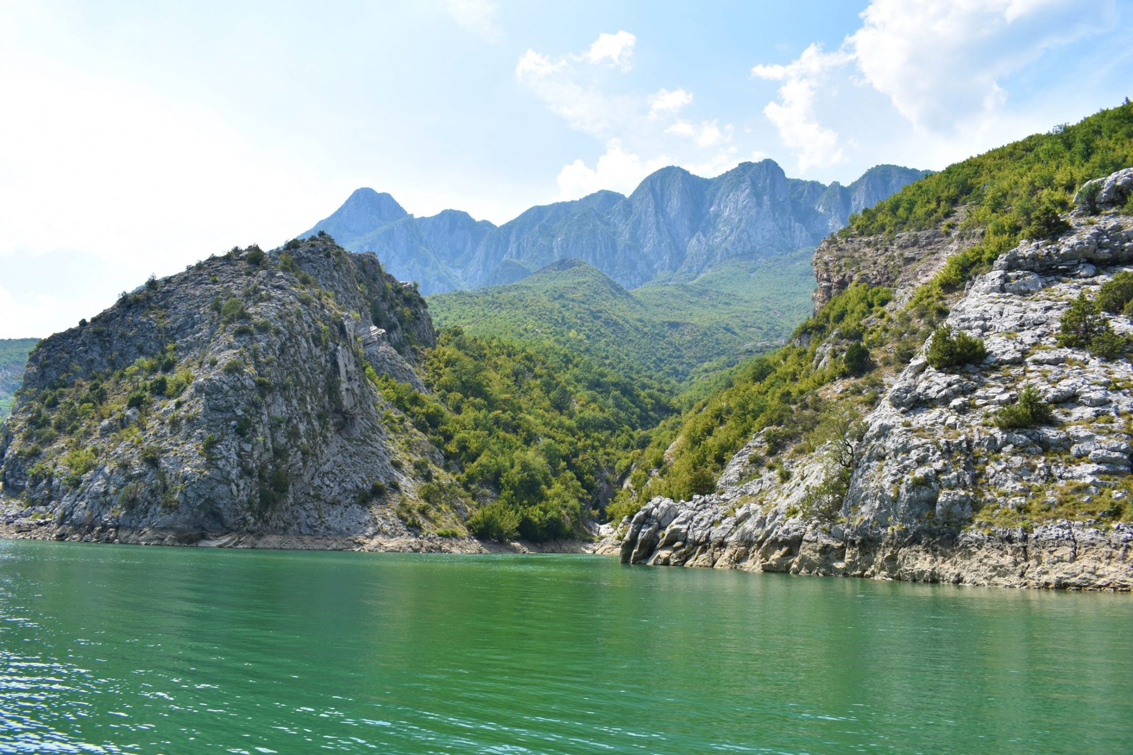 The Accursed Mountains around Lake Komani, Albania