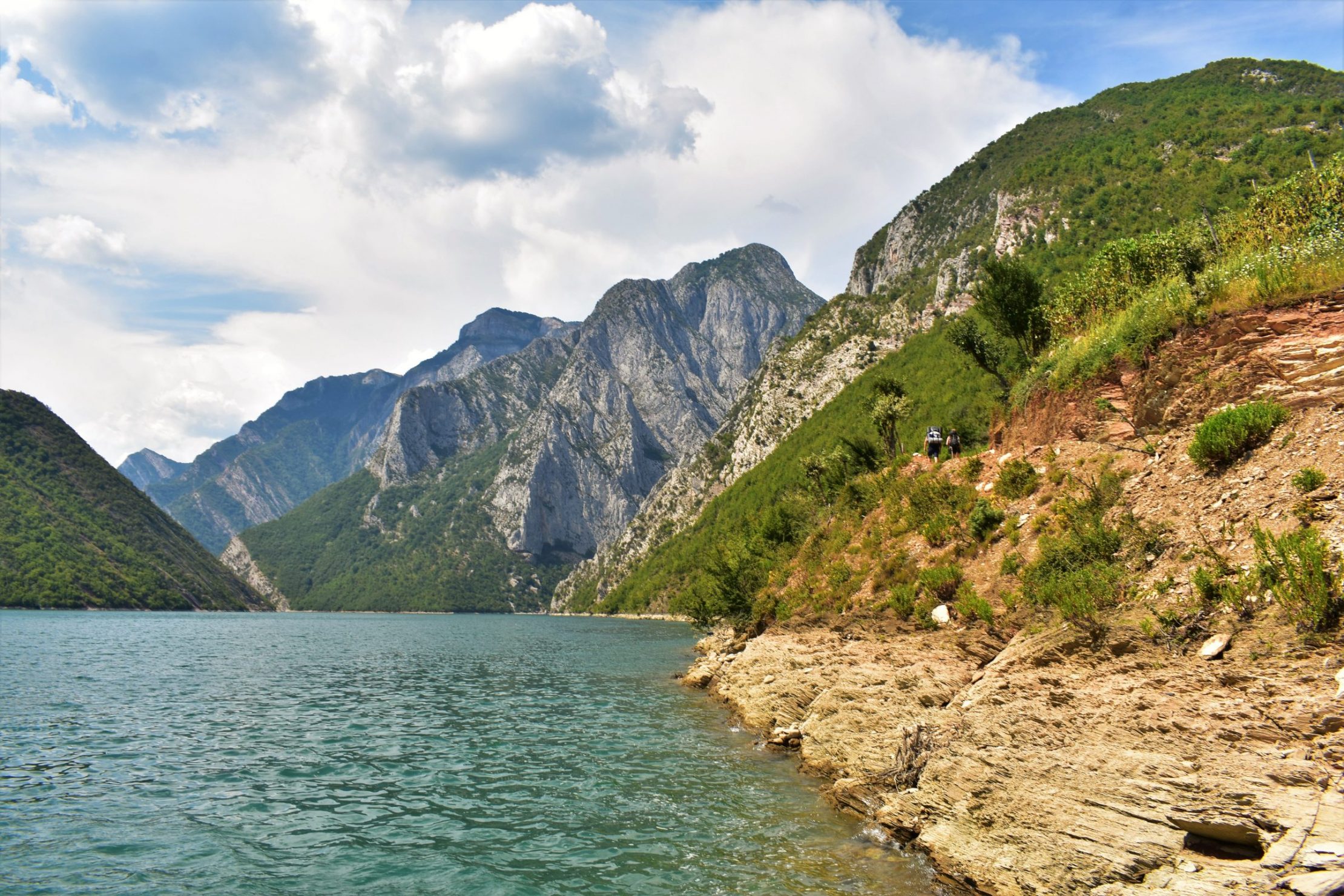 Trekking around Lake Komani in the Albanian Alps, Albania