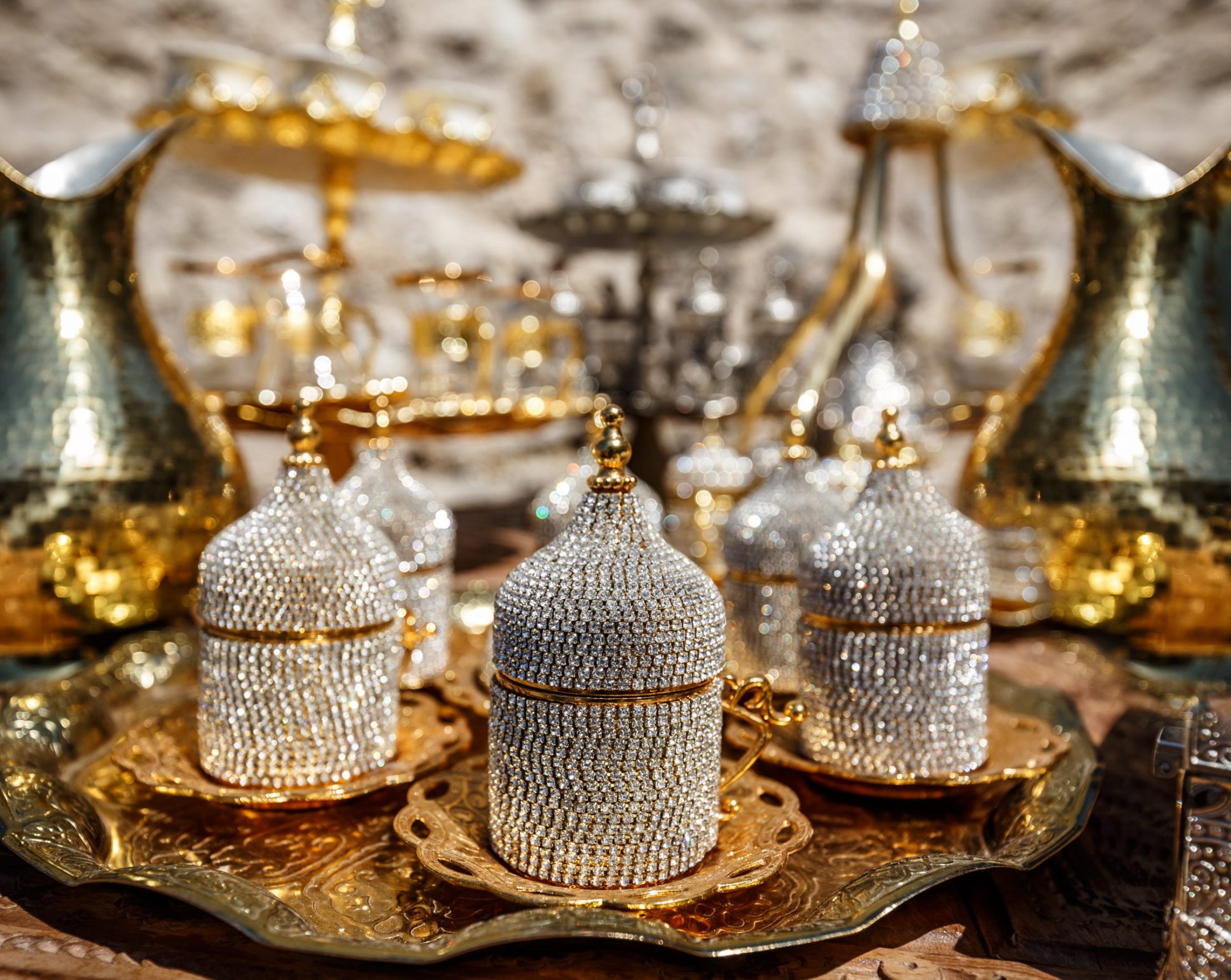 Ornamental Turkish coffee set
