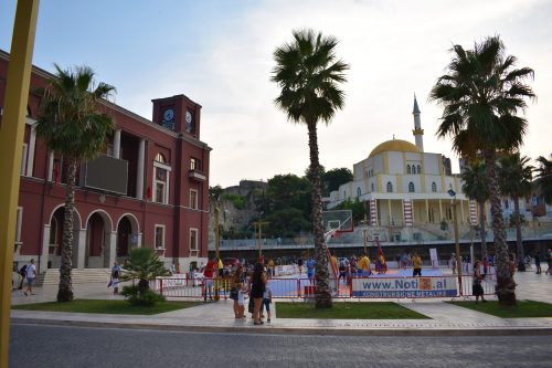 A square in Durrës, Albania