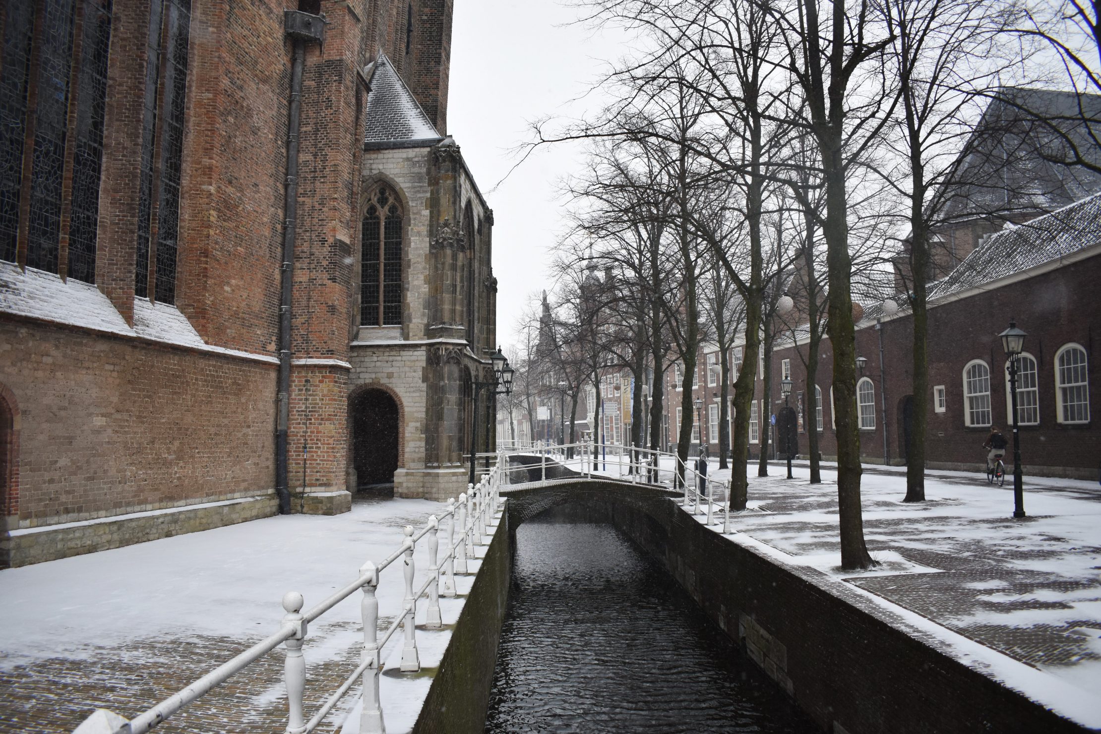 Delft Canals are starting to freeze