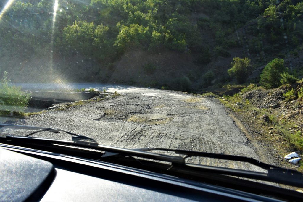 Albania by car - Road between Shkodër and Komani Lake is not for faint-hearted
