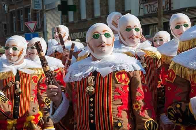 Gilles - masked men of Binche - Best Carnivals in Europe in 2020