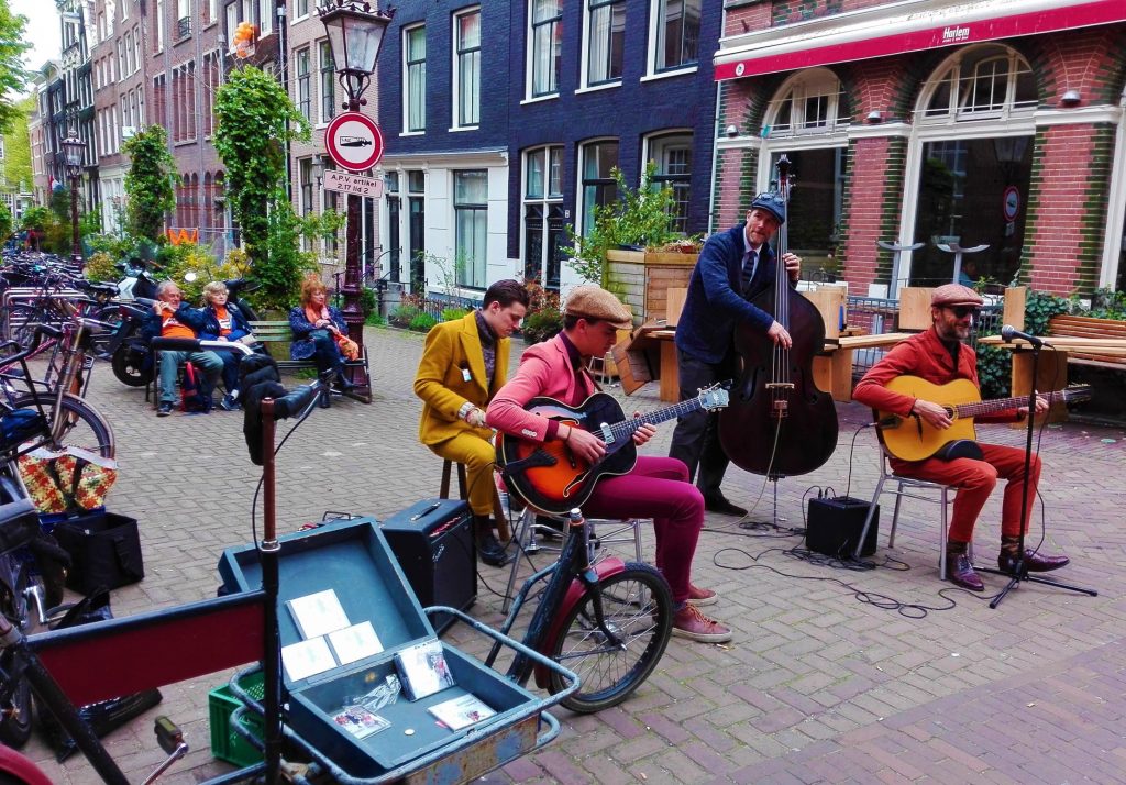 There's plenty of live music on the streets of Amsterdam for the King's Day