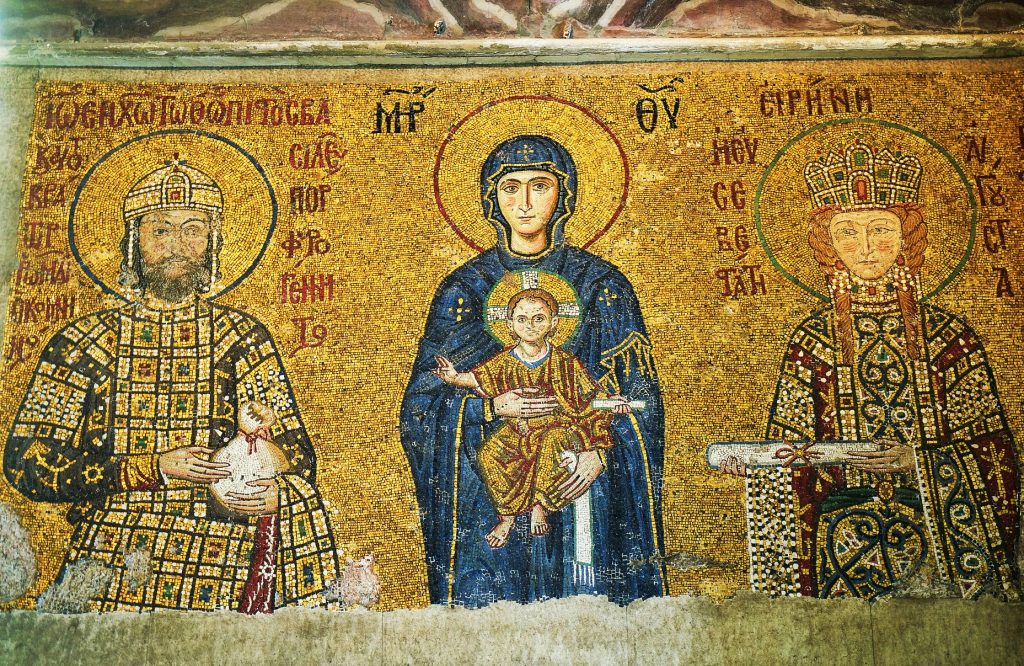 Byzantine mosaic in Hagia Sophia