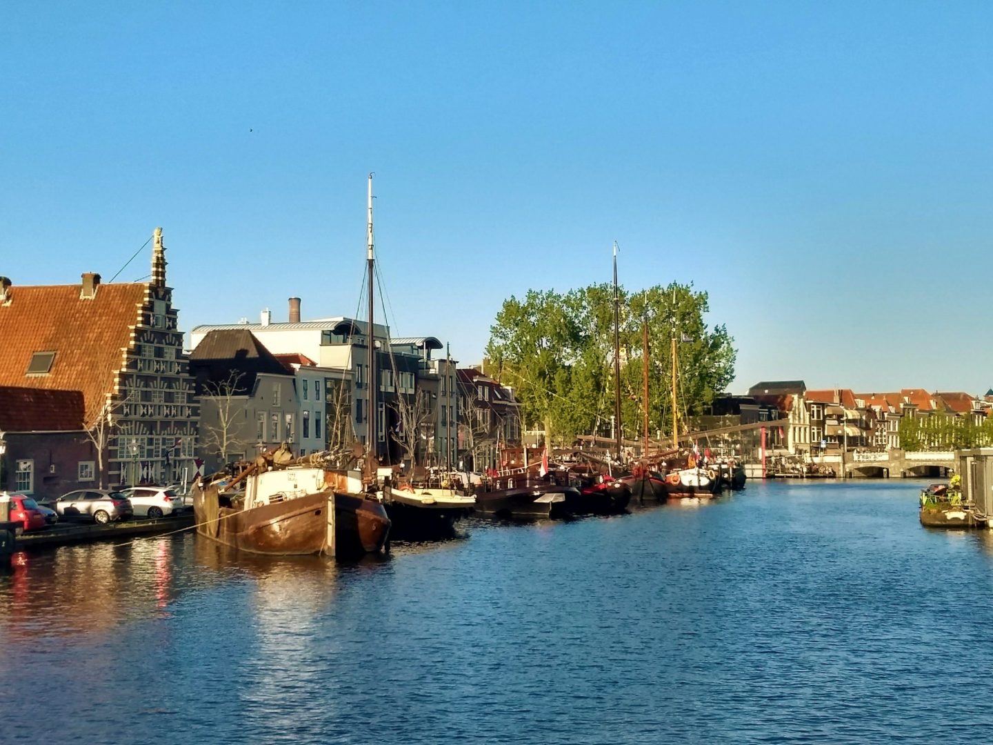 Casa Flotantes en los Canales de Leiden
