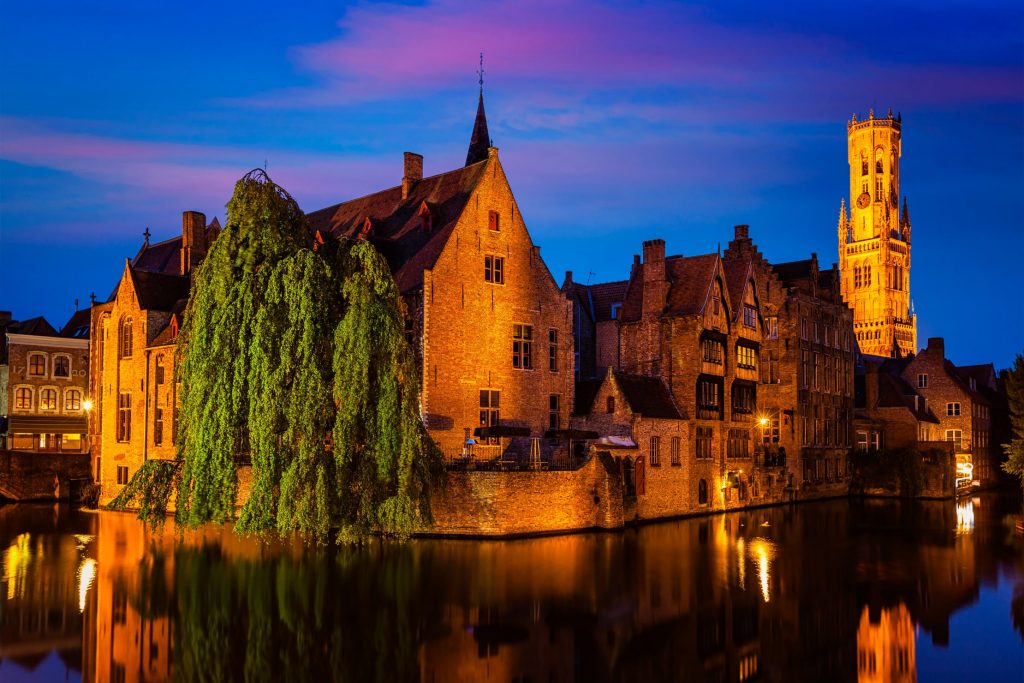 Rozenhoedkaai in Bruges - the most famous spot of the city
