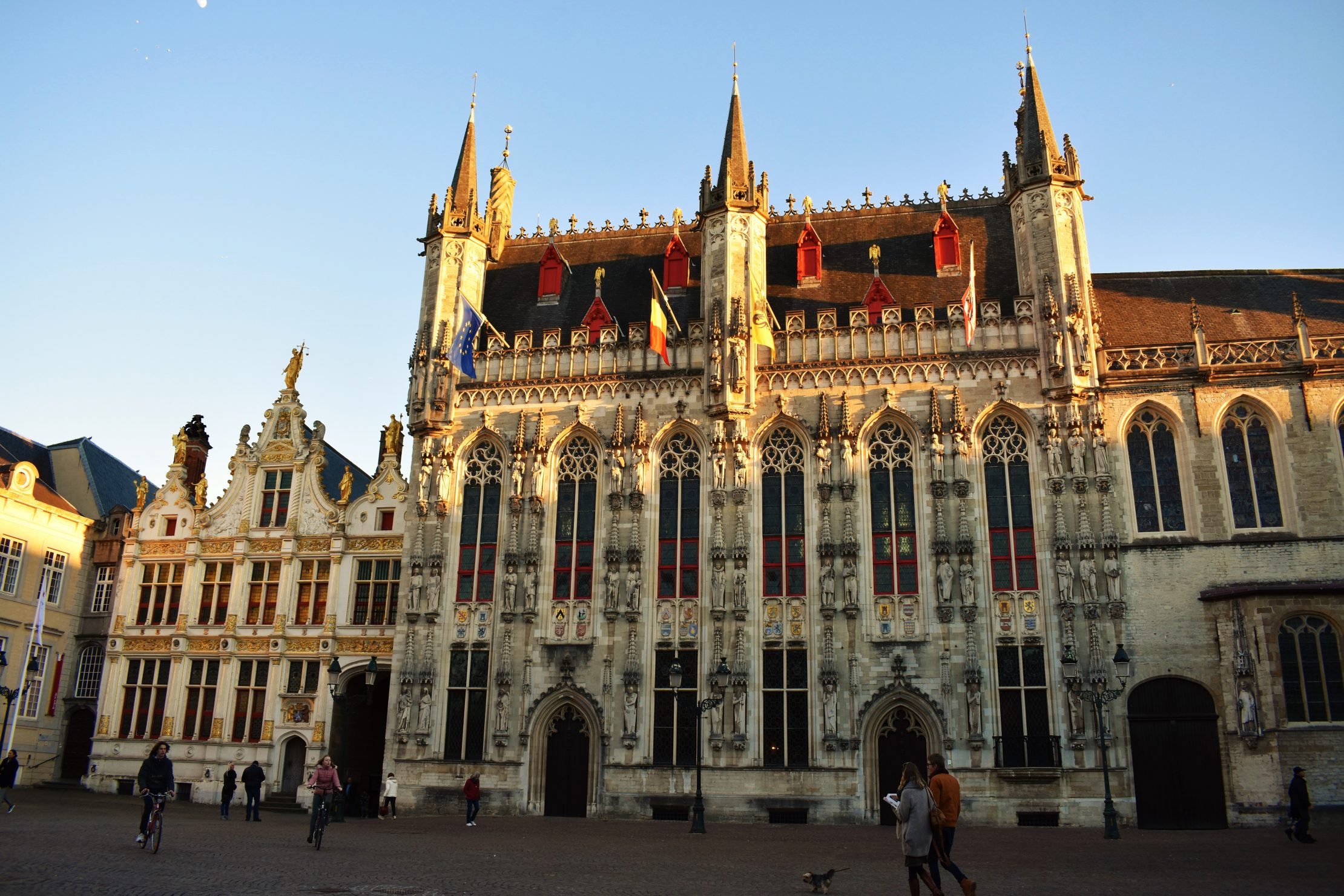 The Palace of the Liberty and City Hall of Bruges by the Burg square