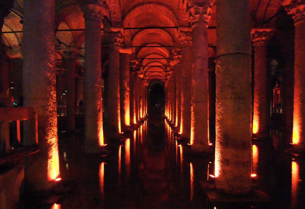 The ancient Basilica Cistern in Istanbul, Turkey - Istanbul main attractions