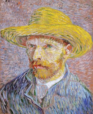 Vincent Van Gogh - Self-Portrait with Straw Hat, 1887