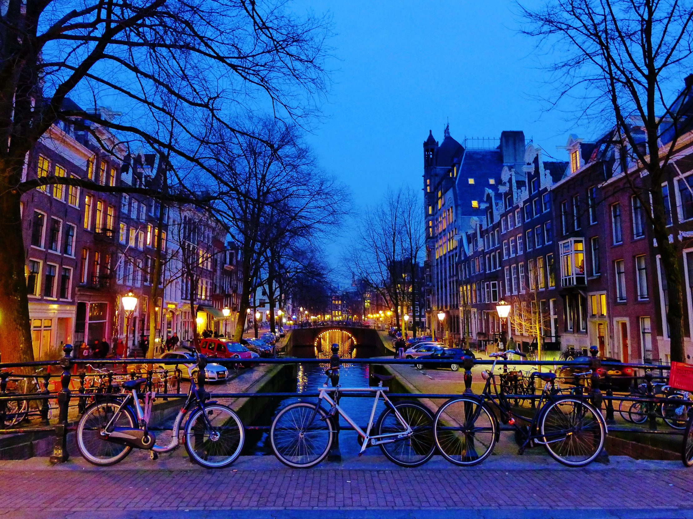 Biking around in Amsterdam