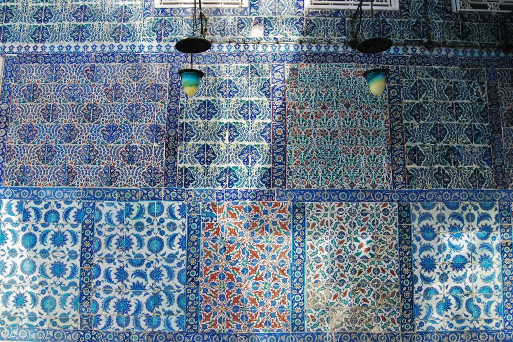 Interiors of Eyüp mosque in Istanbul, Turkey