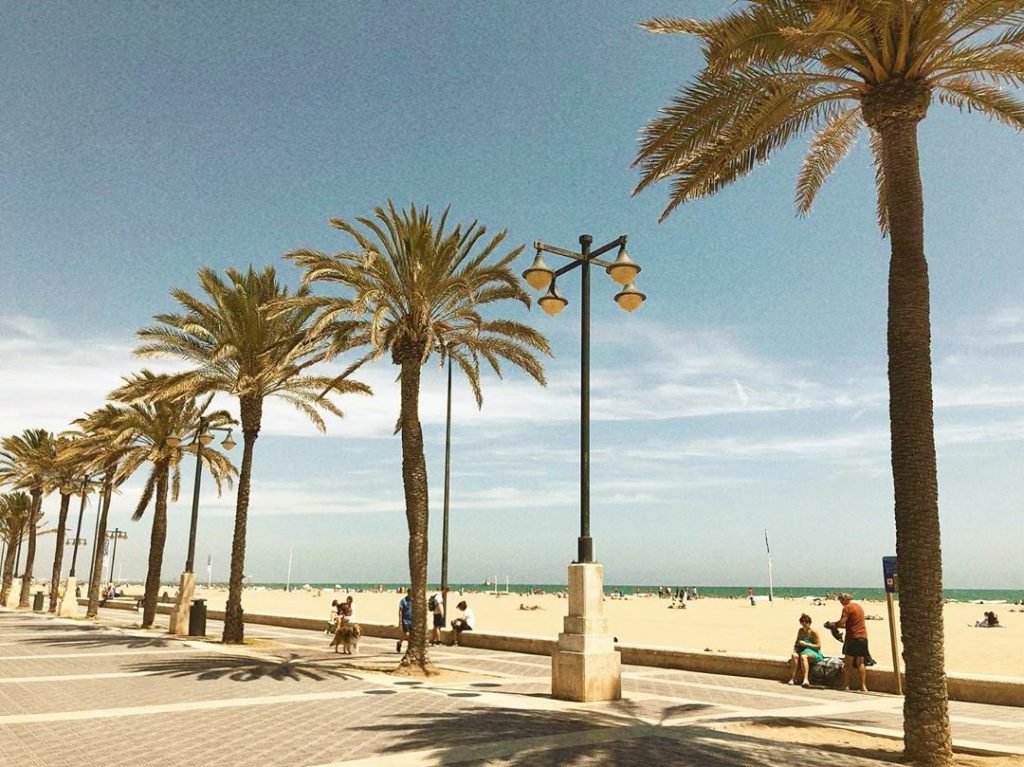 Malvarrosa - extremely wide and spacious main beach in Valencia, one of the best beaches in Spain