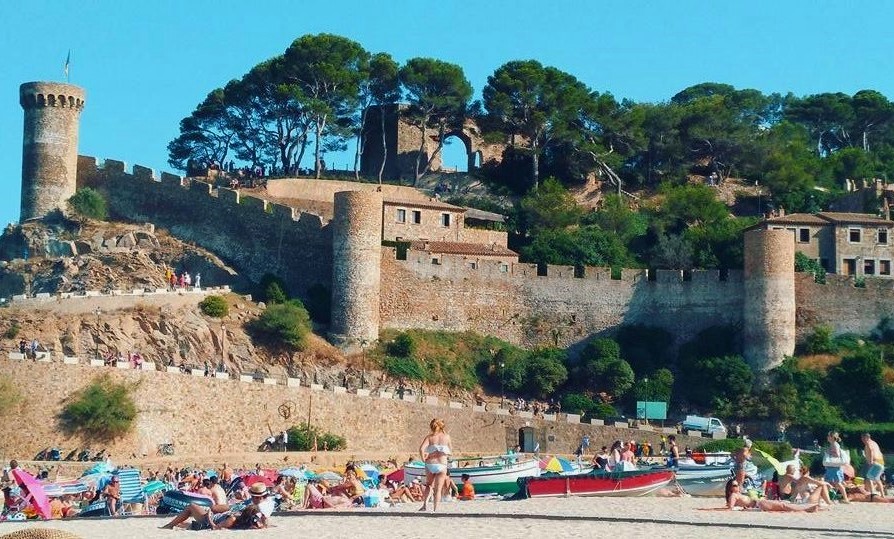 Scenic castle in Tossa de Mar, Spain