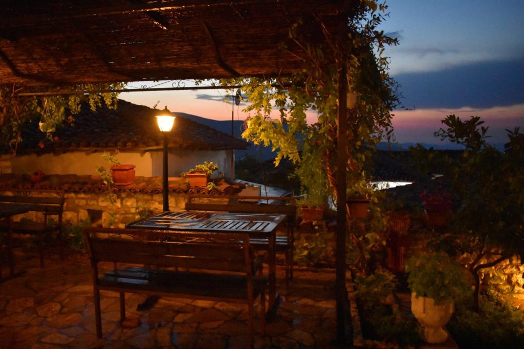 Romantic dinner in Klea restaurant in Berat, Albania