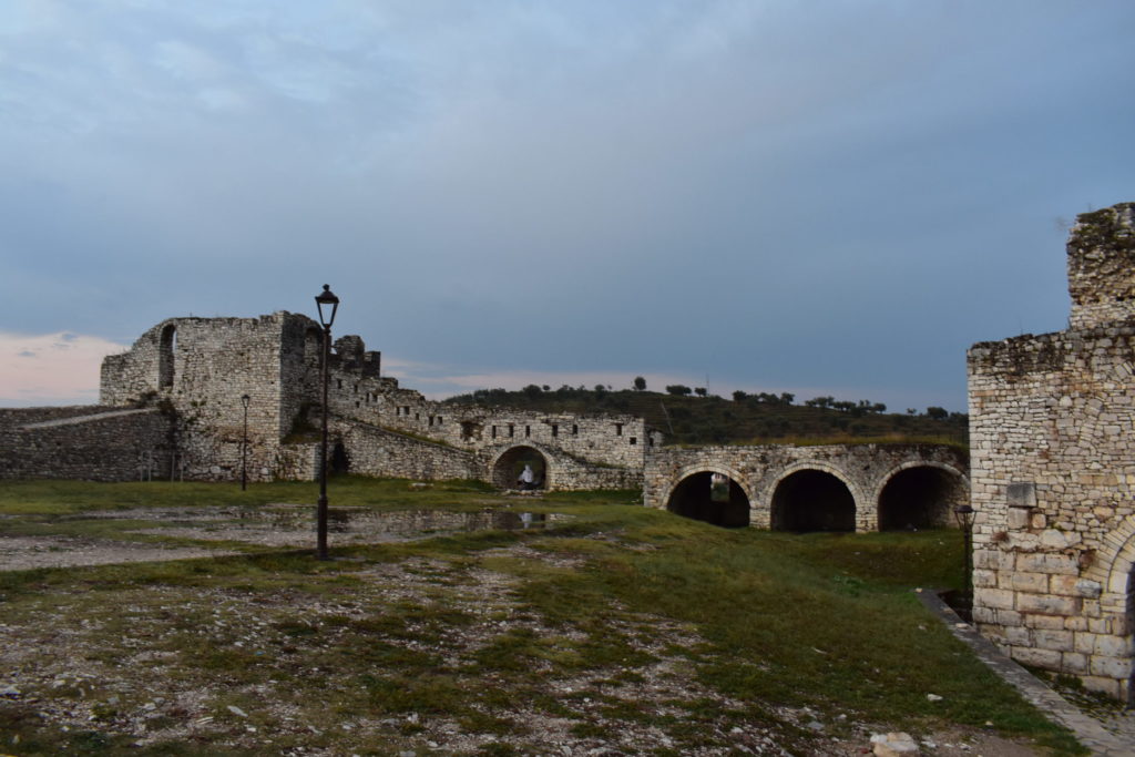 The mysterious castle of Berat at dawn