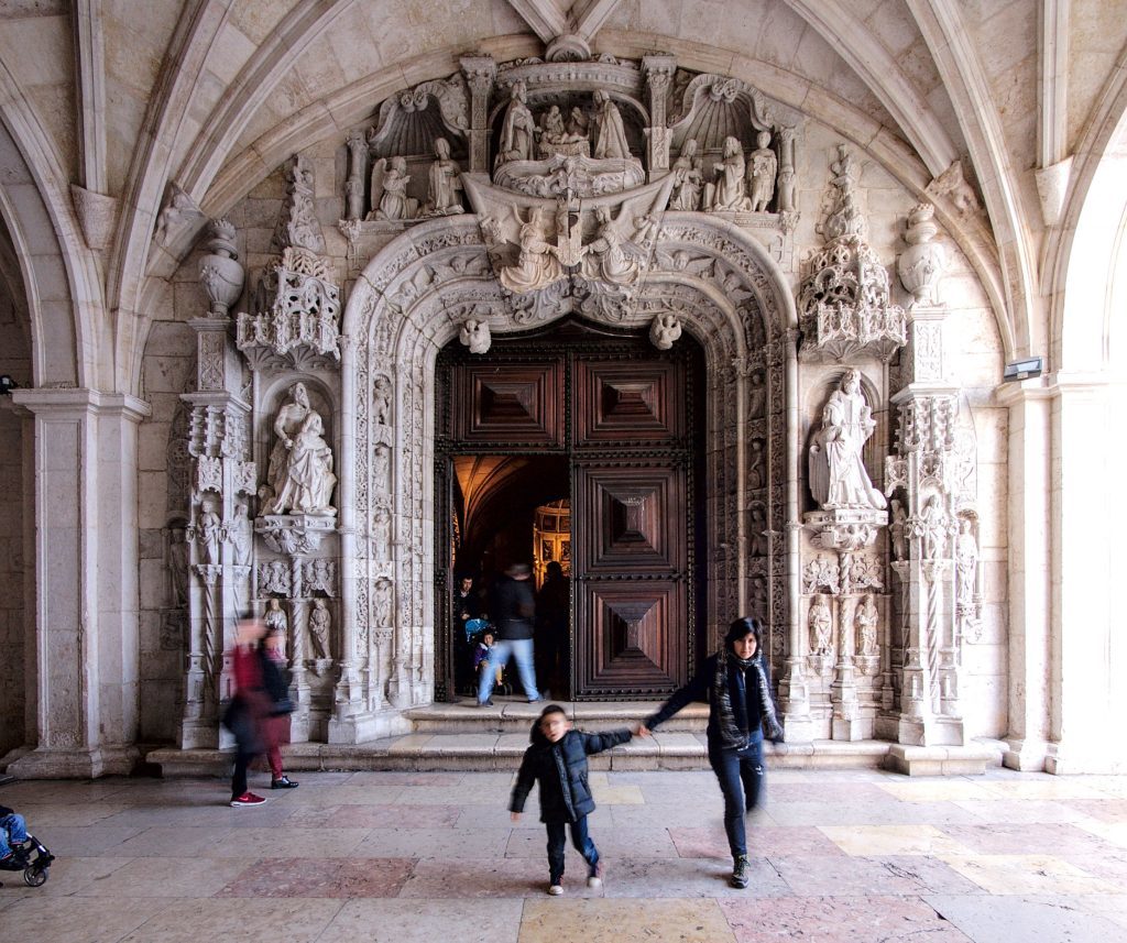 Entrance to the Church of Santa Maria de Belém in the Jeronimos Monastery