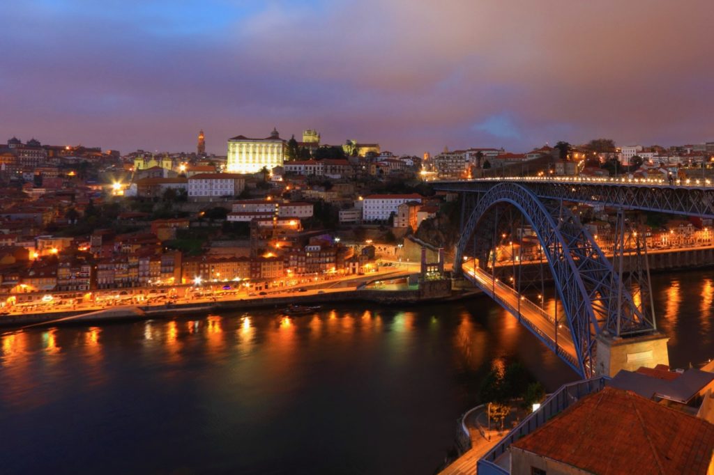 Porto with its spectacular Luis I bridge and Ribeira district