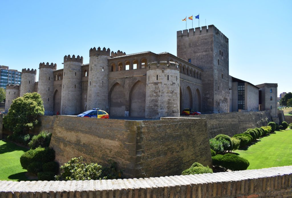 The imposing exterior of Aljafería palace in Zaragoza - the best of reasons to visit Zaragoza