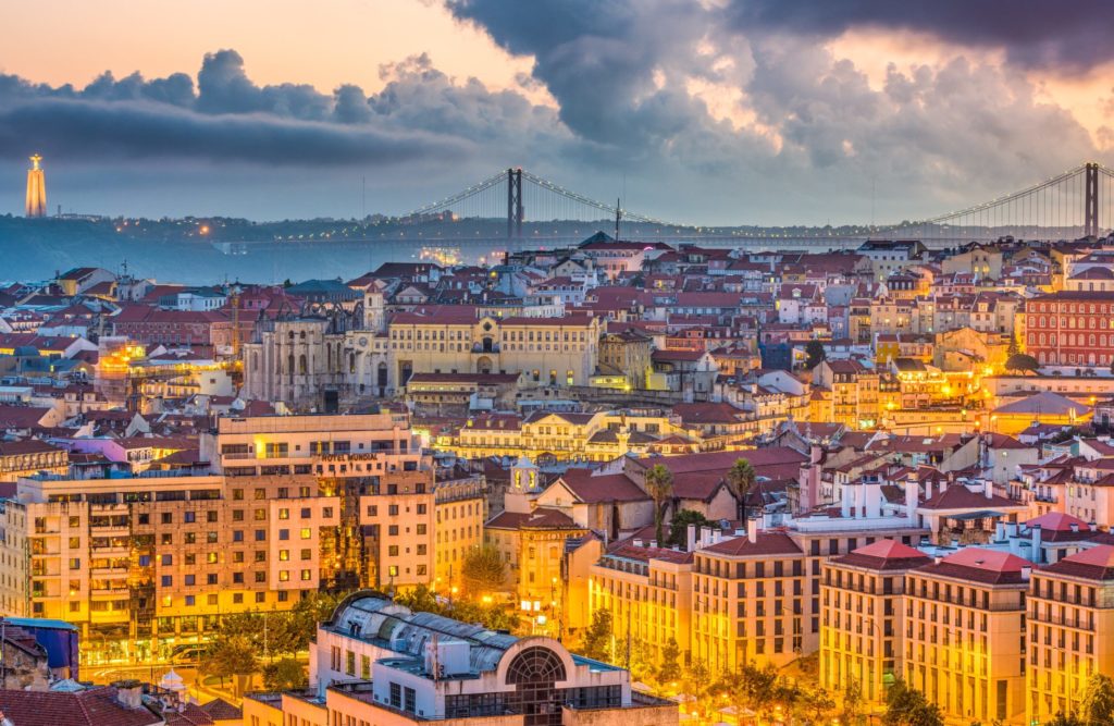 A fascinating view at Lisbon from above from one of its many miradouros - viewpoints 