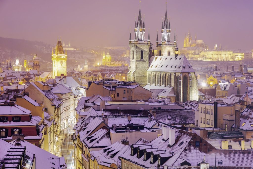 Snow makes Prague even more like a perfect fairytale