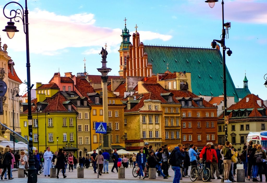 Colourful old town of Warsaw (UNESCO), the capital of Poland