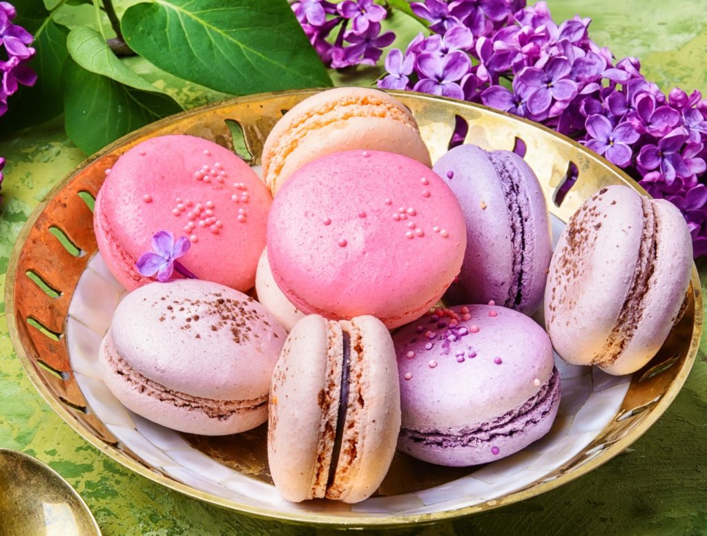French macarons with their subtle colours and sublime taste are one of many great pleasures of French cuisine