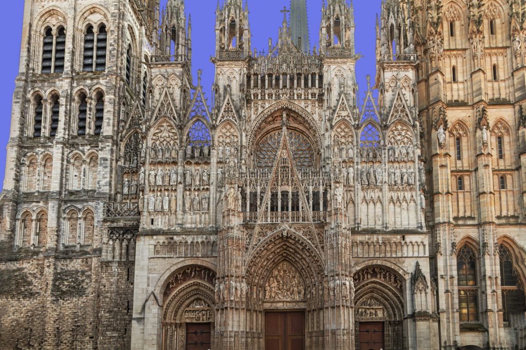 Outworldly beauty of French Gothic cathedrals shows all the greatness of French art - Cathedral in Rouen, France