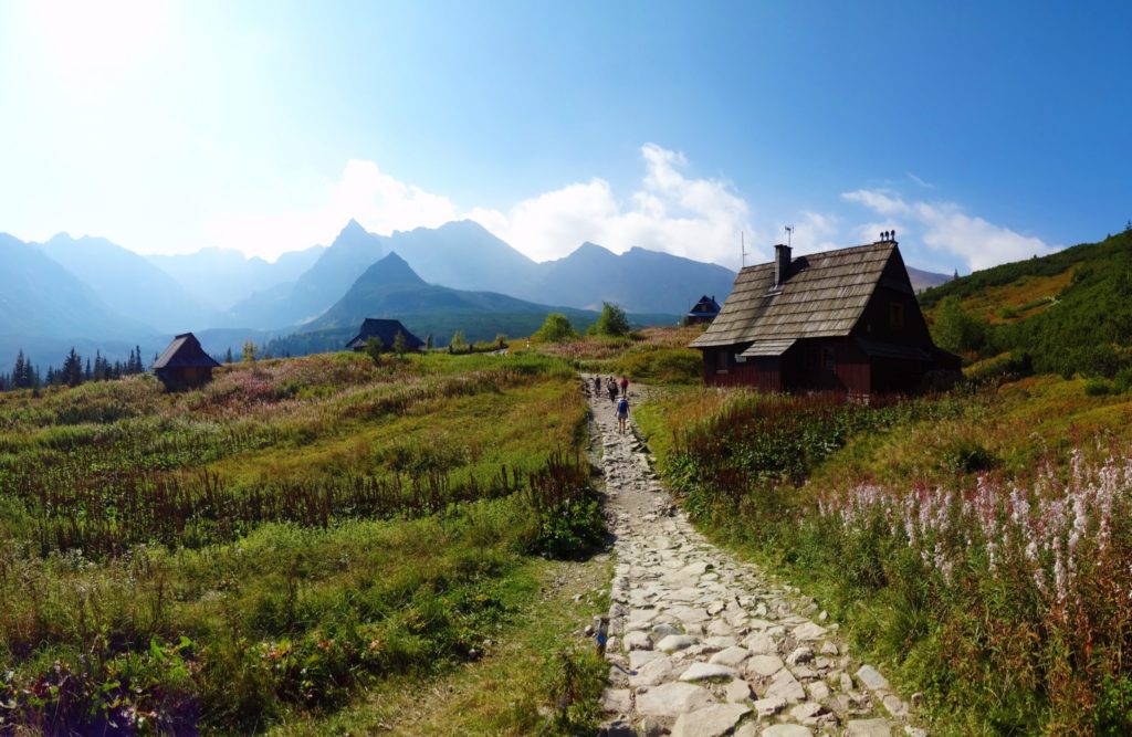 Pretty hiking trail with great views - Hala Gąsienicowa in Tatra Mountains, southern Poland