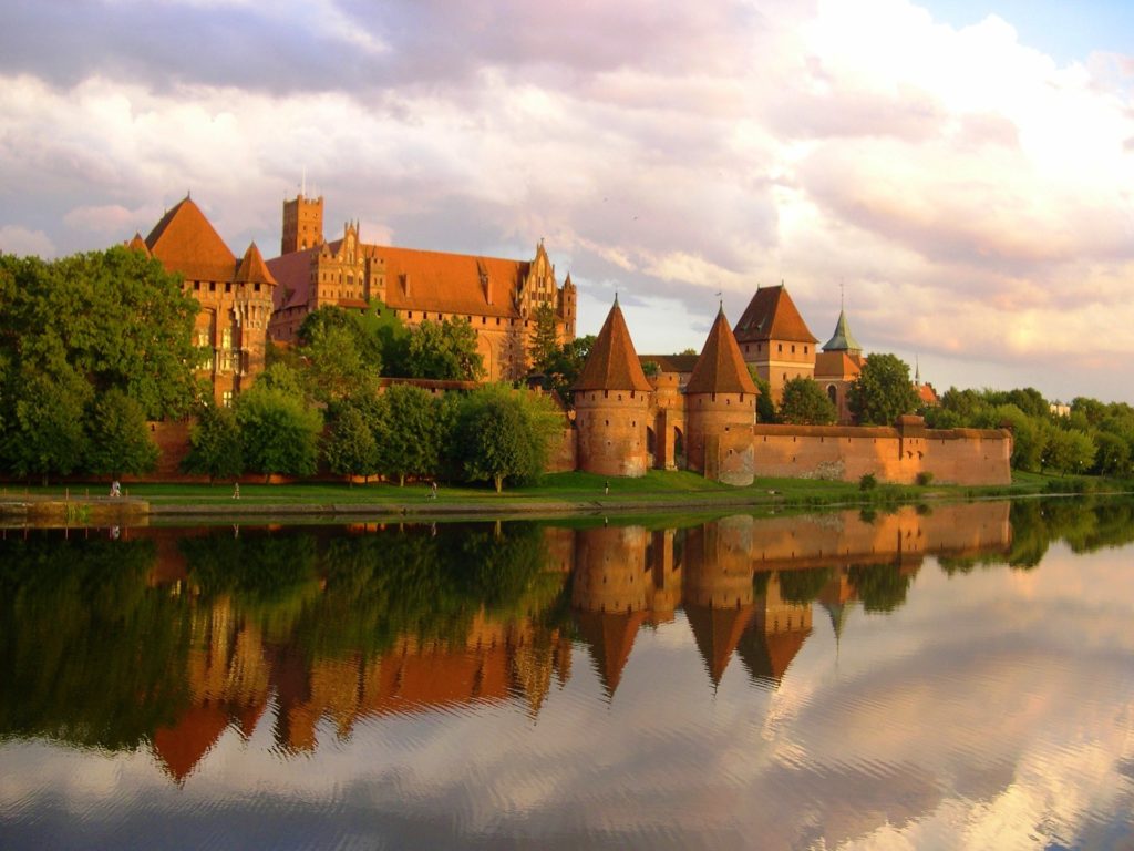 The world's largest castle - The Castle of the Teutonic Order in Malbork (UNESCO), northern Poland