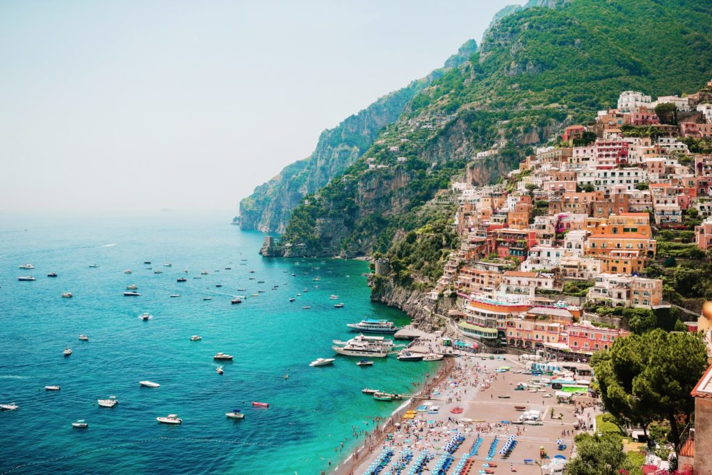 Colourful Positano - one of the vertical villages on the Amalfi Coast