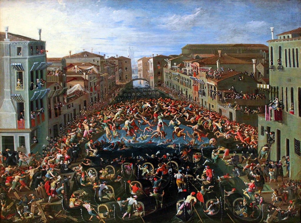 Joseph Heintz - Competition on the Ponte dei Pugni in Venice - 1673