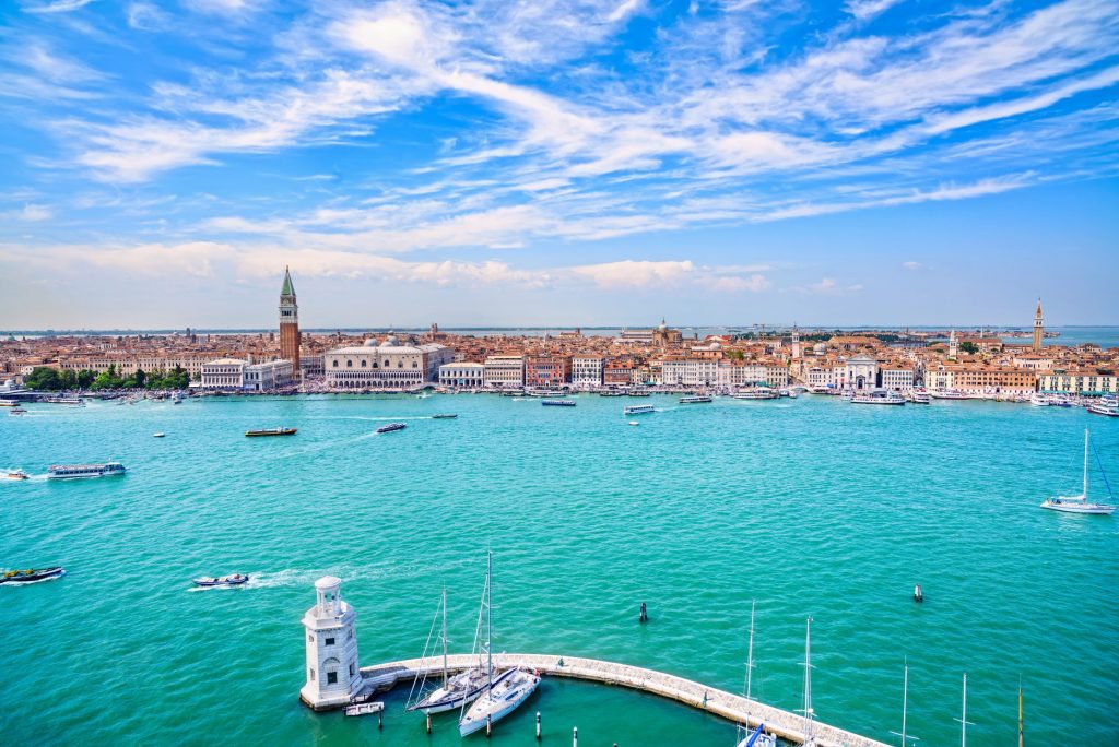 The Venetian Lagoon is exposed to sea tides twice a day
