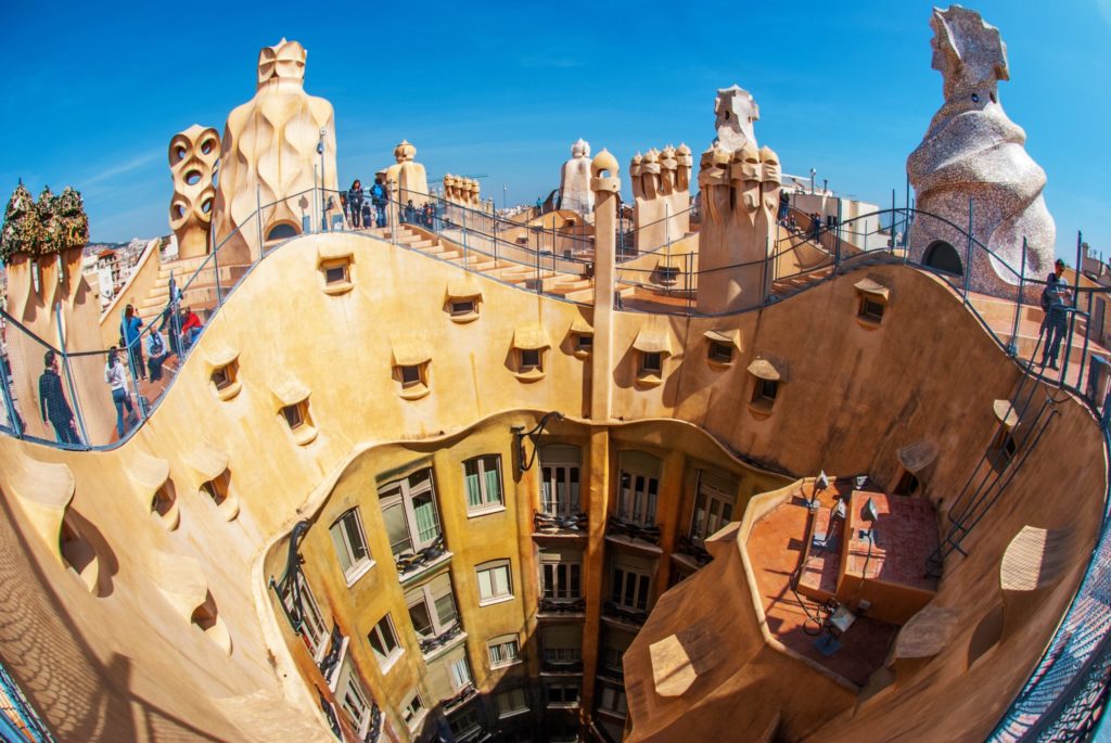 A walk through the imaginative world on the rooftop of La Pedrera - Casa Milo, Barcelona