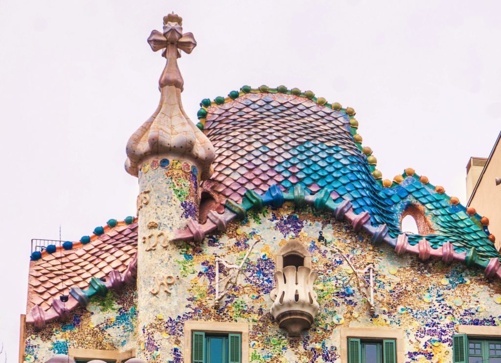 Dragon's back - the playful roof of Casa Batlló, Barcelona