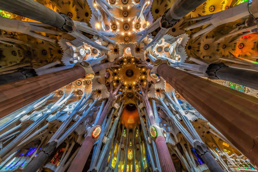 Mind blowing interior of La Sagrada Familia in Barcelona - top 10 places to see in Barcelona, Spain