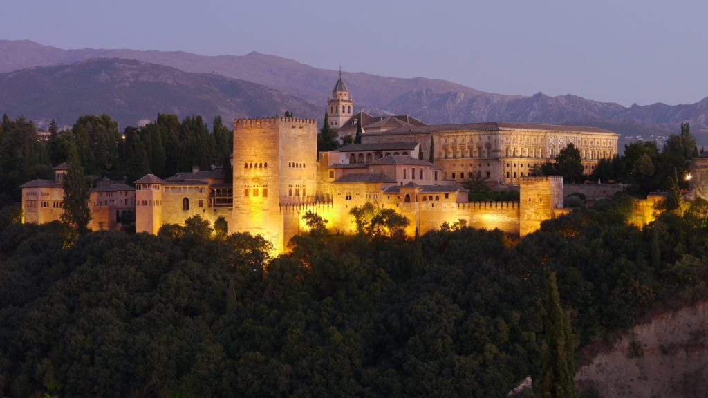 The Alhambra at dusk