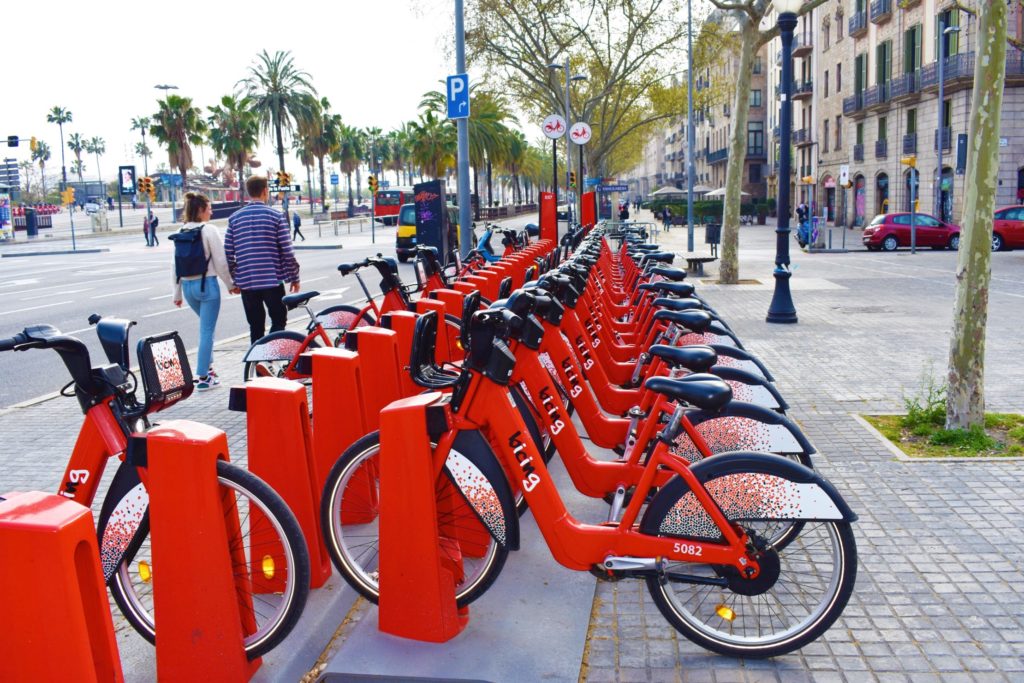 Bicing stations are easy to locate everywhere in Barcelona - Barcelona by bike