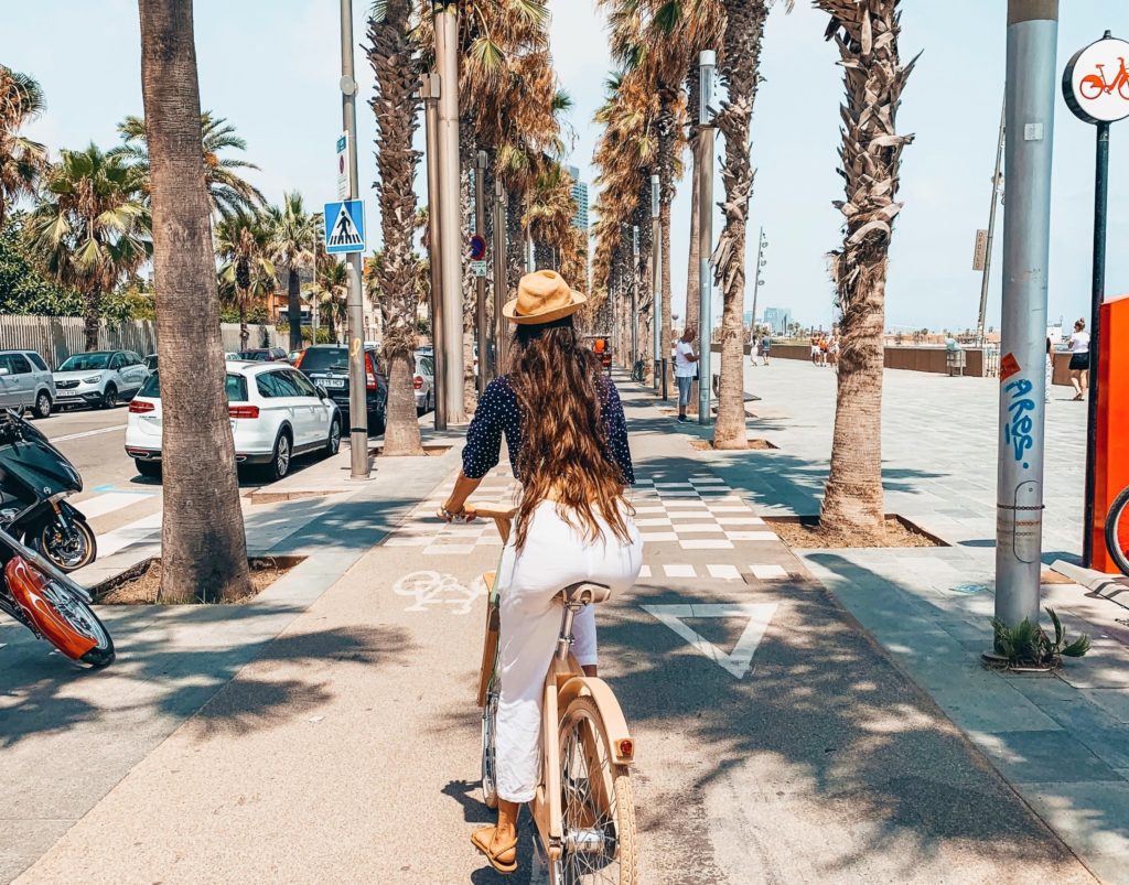 Bike lanes along Barceloneta beach are among the most popular