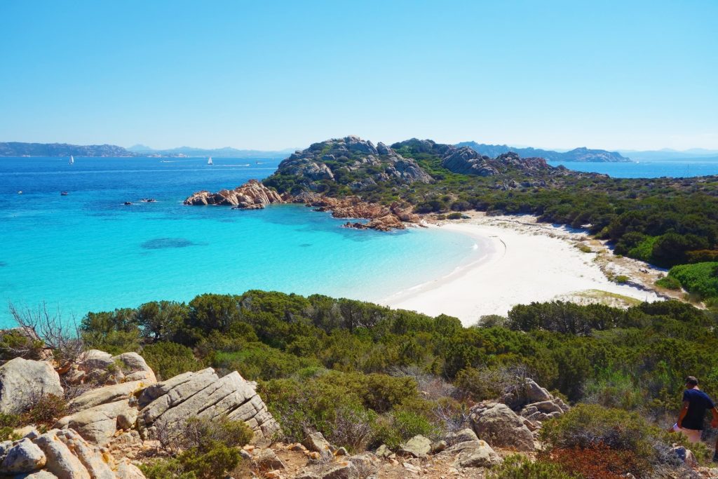 Secluded beach in the La Maddalena archipelago, Sardinia, Italy - the most beautiful islands of Italy