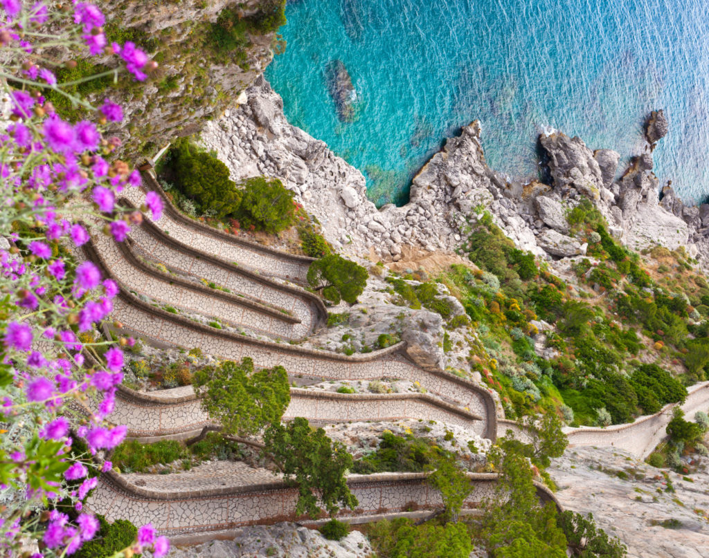 Vía fascinante Via Krupp en Capri